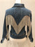 Fringe Rhinestone Vintage Levi Jacket (Silver Rhinestone)