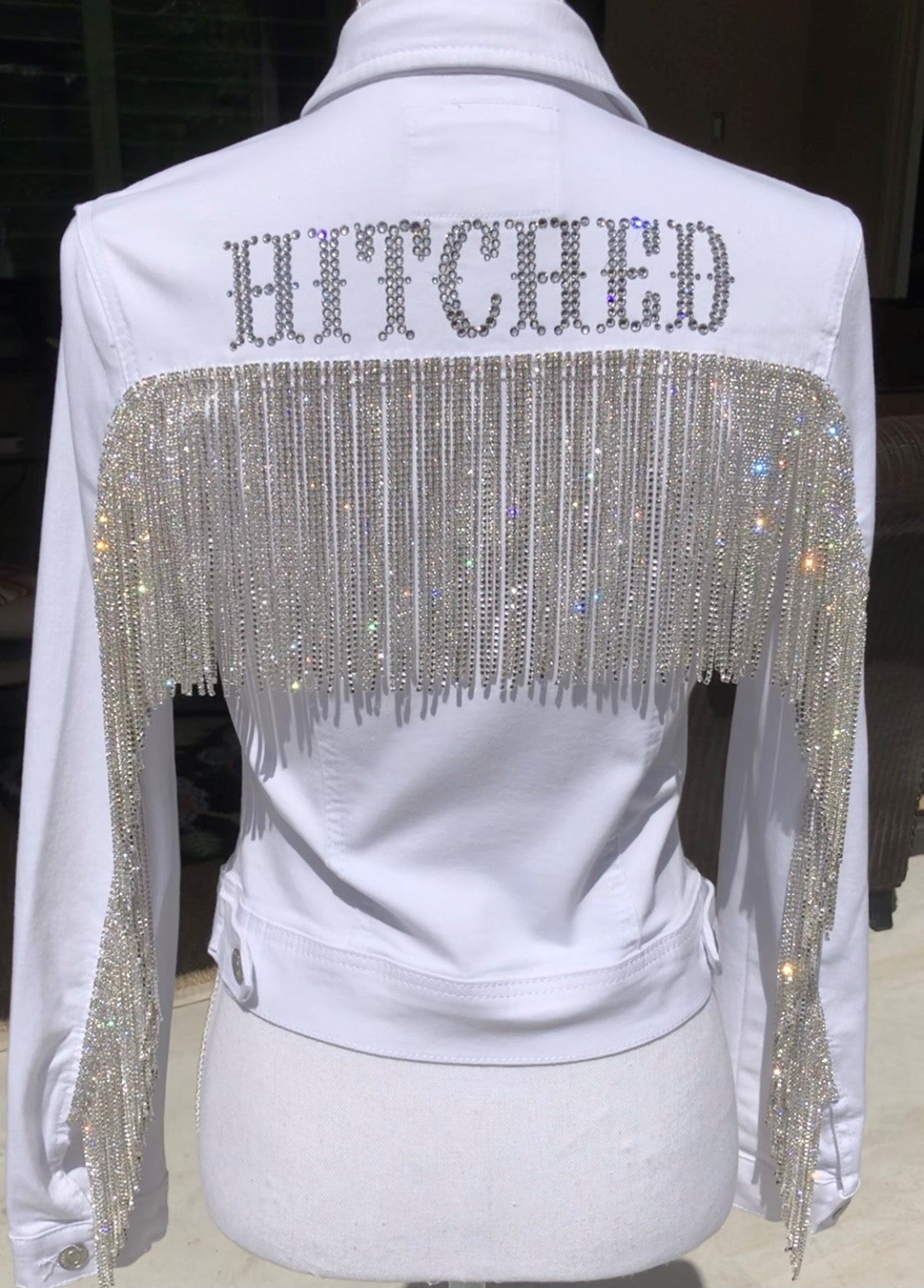 Hitched Rhinestone Fringe Jacket